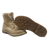 TIMBERLAND 6 Inch Womens Lace-Up Boots Beige Leather UK 6 Durable Outdoor
