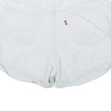 LEVI'S Womens Shorts White Denim Casual L W30 Classic Fit Roll Hem