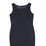LAURA ASHLEY Womens Navy Blue Wool Blend Sleeveless Pencil Dress UK 12 Workwear