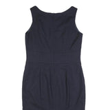 LAURA ASHLEY Womens Navy Blue Wool Blend Sleeveless Pencil Dress UK 12 Workwear