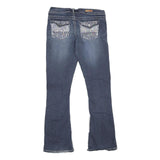 BONGO Womens Jeans Blue Relaxed Bootcut Denim Medium W32 L32 Sequined Pocket