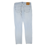 LEVI'S 512 Womens Jeans Blue Regular Slim Denim Light W33 L32 Classic Zip