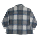 ONLY Womens Grey & Blue Check Button Jacket XL Polyester Casual Relaxed Fit