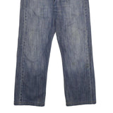 LEVI'S 501 Mens Jeans Blue Classic Straight Denim Medium W32 L27 Button Closure
