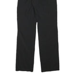 Black Womens Regular Fit Polyester Blend Zip Trousers W24 L31 Casual Workwear