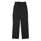 Black Womens Regular Fit Polyester Blend Zip Trousers W24 L31 Casual Workwear