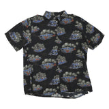 BATIK BAY Mens Black Hawaiian Shirt 2XL Cotton Blend Short Sleeve Relaxed Fit
