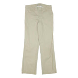 DICKIES Womens Regular Fit Beige Cotton Blend Zip Trousers W31 L30 Classic