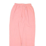 Womens Pink Linen Blend Relaxed Tapered Trousers W22 L26 Lightweight Comfort