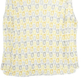 INTELLIGENCE QUOTIENT Womens Yellow & Grey Printed Sleeveless Top V-Neck M