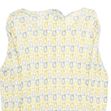 INTELLIGENCE QUOTIENT Womens Yellow & Grey Printed Sleeveless Top V-Neck M