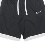 NIKE Mens Black & White Sports Casual Shorts S W26 Drawstring Pockets