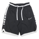 NIKE Mens Black & White Sports Casual Shorts S W26 Drawstring Pockets