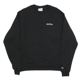 CHAMPION Mens Black Motive Crew Neck L Cotton Blend Sweatshirt Pullover