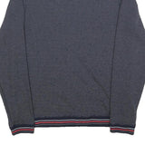 TED BAKER Mens Navy Patterned Cotton Blend Plain Crew Neck Basic Knit M Jumper