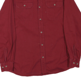 WRANGLER Mens Red Shirt S Button Pocket Long Sleeve Cotton Blend Casual