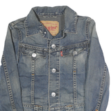 LEVI'S Womens Blue Denim Button Jacket M Cotton Classic Casual Stylish
