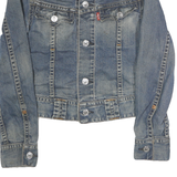 LEVI'S Womens Blue Denim Button Jacket M Cotton Classic Casual Stylish