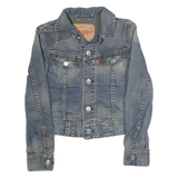 LEVI'S Womens Blue Denim Button Jacket M Cotton Classic Casual Stylish