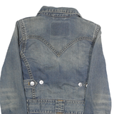 LEVI'S Womens Blue Denim Button Jacket M Cotton Classic Casual Stylish