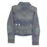 LEVI'S Womens Blue Denim Button Jacket M Cotton Classic Casual Stylish