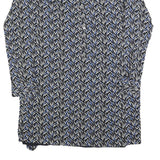 GAP Womens Black & Blue Polyester Blend Shirt Dress Jersey Long Sleeve Midi Size