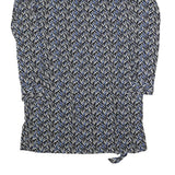 GAP Womens Black & Blue Polyester Blend Shirt Dress Jersey Long Sleeve Midi Size