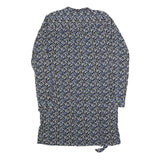 GAP Womens Black & Blue Polyester Blend Shirt Dress Jersey Long Sleeve Midi Size