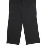 DICKIES Mens Polyester Blend Black Regular Straight Trousers W36 L32 Work Cargo