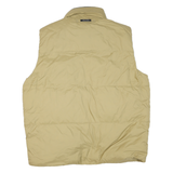 NAUTICA Mens Beige XL Polyester Jacket Sleeveless Zip Outdoor Casual