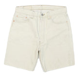 LEVI'S Mens Shorts White Denim L W30 Casual Cotton Blend Summer Wear