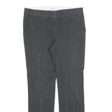 MASSIMO DUTTI Womens Slim Black Trousers W28 L26 Cotton Blend Zip Stylish