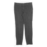 MASSIMO DUTTI Womens Slim Black Trousers W28 L26 Cotton Blend Zip Stylish