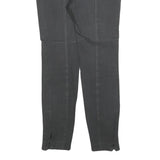 MASSIMO DUTTI Womens Slim Black Trousers W28 L26 Cotton Blend Zip Stylish