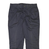 TOMMY HILFIGER Mens Cotton Blend Navy Blue Relaxed Straight Trousers W34 L30