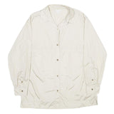 BOGNER Womens Cream Button Jacket UK 14 Polyamide Blend Plain Lightweight