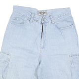 MUCH MORE Mens Light Blue Casual Cargo Shorts M W31 Cotton Blend Comfortable Fit