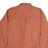 NAUTICA Mens Rust Orange Plain Cotton Shirt XL Button-Down Collar Long Sleeve