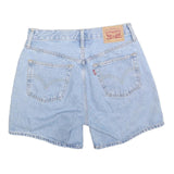 LEVI'S Womens Light Blue Denim Casual Shorts XS W26 Classic Fit Distressed
