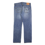LEVI'S 501 Mens Jeans Blue Regular Straight Denim Medium W34 L32 Classic Cotton