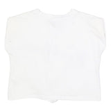 DKNY Womens White New York Printed Crop Top Sleeveless Round Neck UK 10 Casual