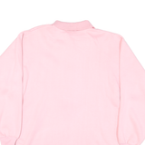 PERSPECTIVE Womens Pink Cotton Blend Collared M Long Sleeve Sweatshirt Pullover