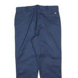 DICKIES Mens Cotton Blend Navy Regular Fit Straight Leg Trousers W40 L32