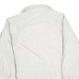 PIONIER Mens White Jacket L Polyester Blend Plain Zip Casual Lightweight