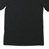 ADIDAS Womens Black Graphic T-Shirt UK 6 Short Sleeve Crew Neck Cotton Blend