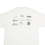HANES Mens White Galena Basketball Graphic T-Shirt L Short Sleeve Crew Neck