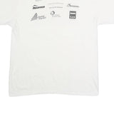 HANES Mens White Galena Basketball Graphic T-Shirt L Short Sleeve Crew Neck