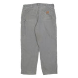 CARHARTT Mens Cotton Blend Loose Grey Trousers W38 L32 Workwear Utility Casual