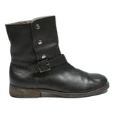 ADOLFO CARLI Womens Black Leather Ankle Boots UK 7.5 Stylish Comfortable Fashion