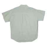 CHAPS RALPH LAUREN Mens Green Shirt L Cotton Blend Casual Short Sleeve Button